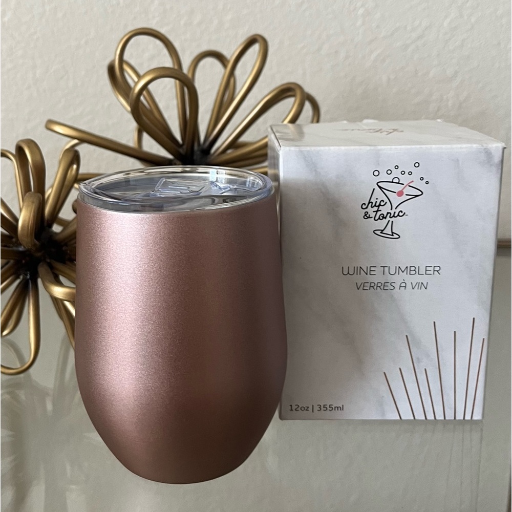 NIB Chic & Tonic Stainless Steel Insulated Wine Tumbler